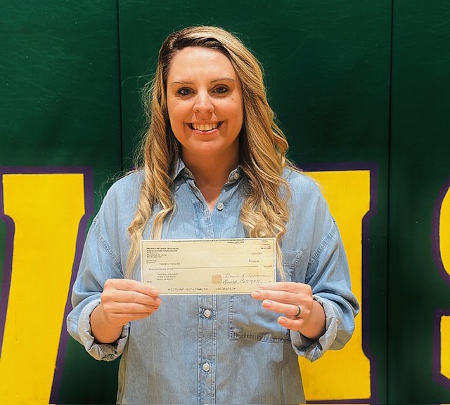 Tippecanoe Valley Middle School Physical Education teacher April Jones was awarded a $500 grant from the Indiana Retired Teachers Association Foundation. Photo Provided.