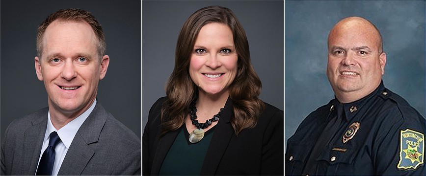 Pictured (L to R) are Dr. Robert Ryan, Tess Ottenweller and Capt. Andrew Ellet. Photos Provided.