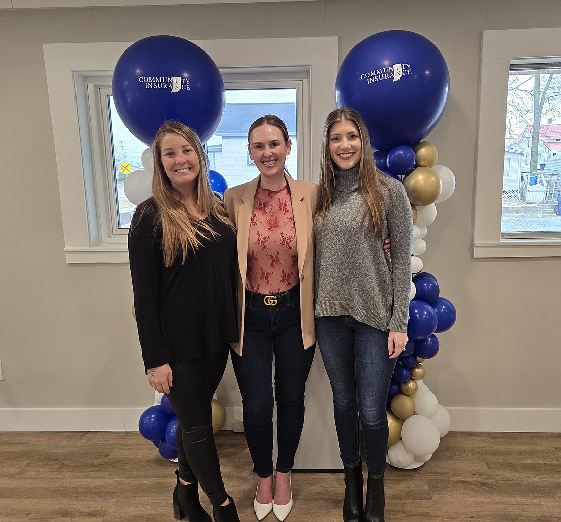 Pictured (L to R) are Abigail Yoder, insurance agent; Gina Cesaretti, owner and president of Community Insurance Partners; and Jessica Shilling, insurance agent. Not pictured is Jody Arnett, insurance agent. Photo by Jackie Gorski, Times-Union