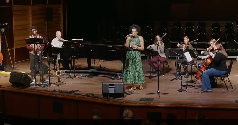 Grace College Assistant Professor of Worship Arts Dr. Wally Brath (on the piano) recently performed his original jazz Psalms project, “Connexion,” at the 2025 Calvin Symposium on Worship. Photo Provided