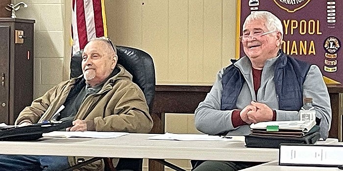 Pictured (L to R) are Claypool Town Councilmen Gene Warner and Don Miller. Photo by Liz Adkins, InkFreeNews