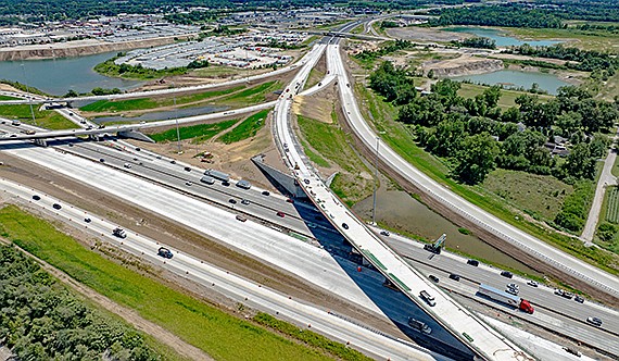 Pictured is the I-69 Finish Section 6.5 project that received the Project of the Year Award.