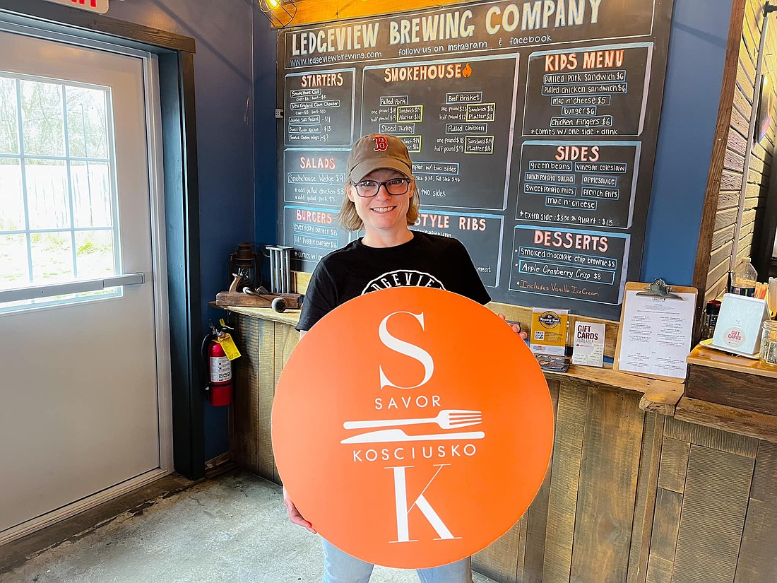 Pictured is Abby McLaren with Ledgeview Brewing Company. Photo by Lauren Klusman Twombly, Kosciusko Chamber of Commerce