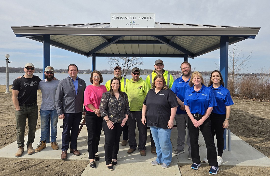 Winona Lake Parks Department held a ribbon-cutting for the Grossnickle Pavilion at Limitless Park Friday. Photo by Jackie Gorski, Times-Union