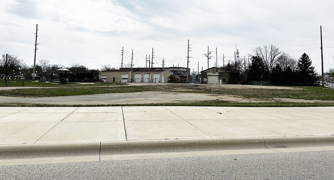 The location of the former Indiana American Water building on North Buffalo Street could still become the site of a mixed-used building. Photo by David Slone, Times-Union