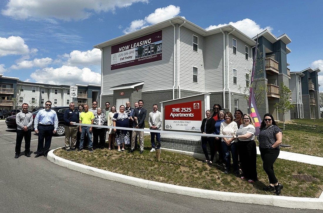 A ribbon-cutting ceremony took place Friday afternoon for the first-year anniversary of The 2525 Apartments on Durbin Street in Warsaw. Photo by David Slone, Times-Union