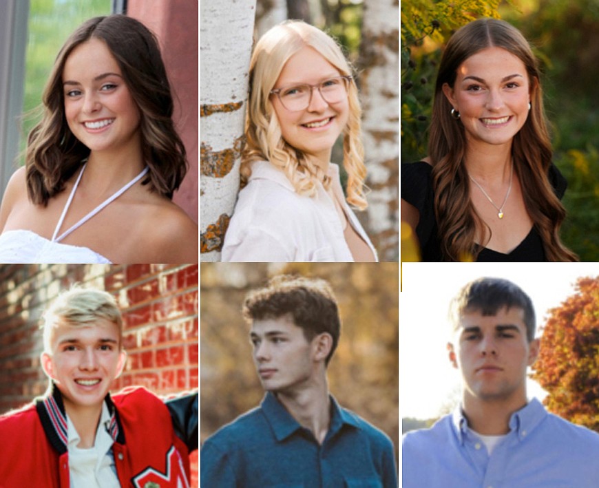 Pictured (L to R) are, top row: Addison Brubaker, Audrey Sanson, Ayla Cashdollar; bottom row: Caleb Sautter, Simon Van and Kaleb Kline. Photos Provided