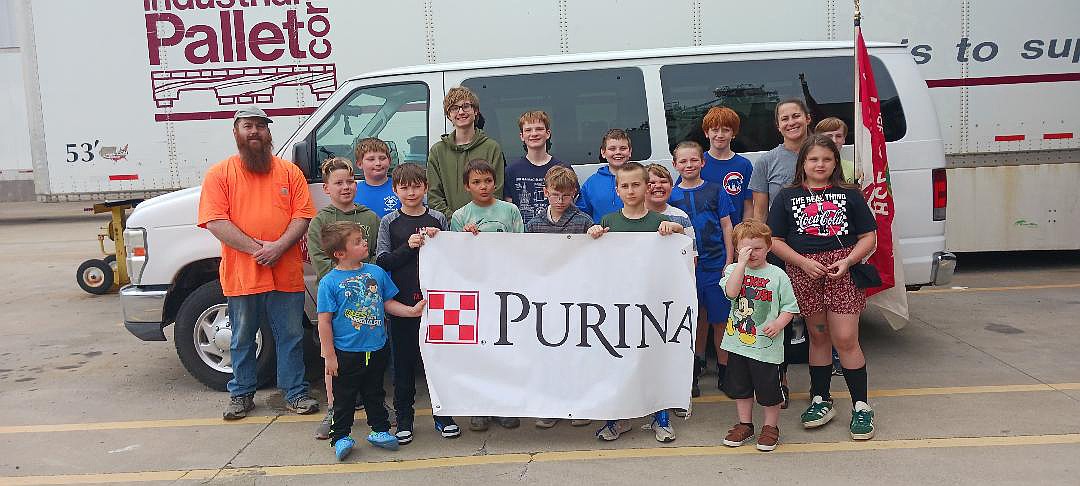 Pictured (L to R) are, back row: Purina employee and Scout Master Trevor Ritter, Jaxon Bainter, Sam Nicklas, Liam Crance, Brayton Bender, Cub Scout Leader Brandi Niles, Trent Ritter; middle row: J.J. Shepherd, Dean Crance, Michael Rodriquez, Hazel Ratty; front row: Dominic Salvo-Yanez, Jordon Secor, Bentley Green, Liam Lees, Nash Niles, Atticus Griffith and Octavicus Griffith. Photo Provided