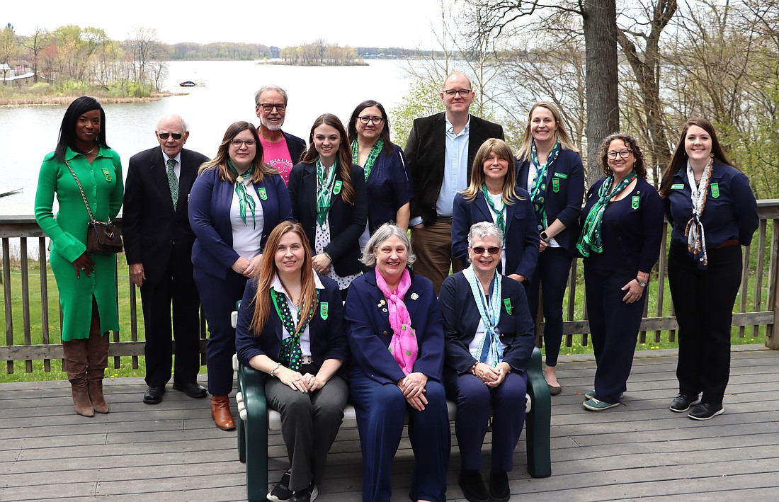 Board members attending the 2025 Girl Scouts of Northern Indiana-Michiana Annual Celebration event included (L to R), back row: Angel Suttle, William Schmuhl, Andie Mosley, Tom Edington, Kristin Miller, Jana Grothaus, Brian Spahr, Jennifer Molinda, Anne White, Jean Fahy, Emma Steadman; front row: Melinda Crews, CEO Sharon Pohly and Julie Spears. Photo Provided