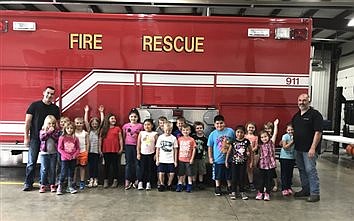 Leesburg Students Visit Plain Township Fire Station