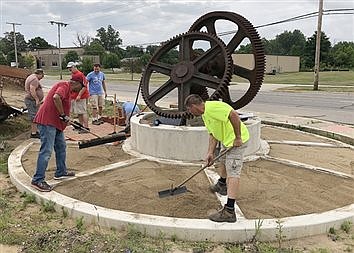 Volunteers Help Rotary Park Near Completion Brick By Brick