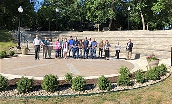 Warsaw Parks, Kosciusko Chamber Cut Ribbon For Lucerne Park Amphitheater