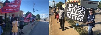 Supporters For Trump, Black Lives Matter Take To The Street