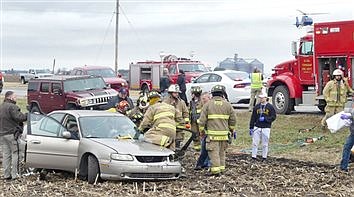 One Injured In Car-Semi Accident