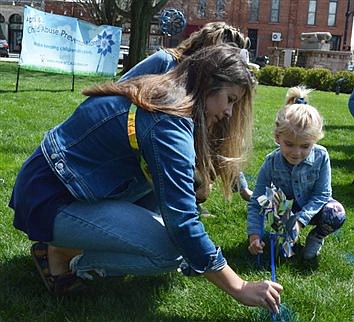 CASA Pinwheel Garden A Symbol Against Child Abuse, Neglect