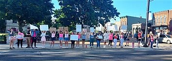 Pro-Choice Protestors Gather At Courthouse Square