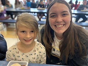 40+ Grace Students Volunteer Through Lunch Buddy Program